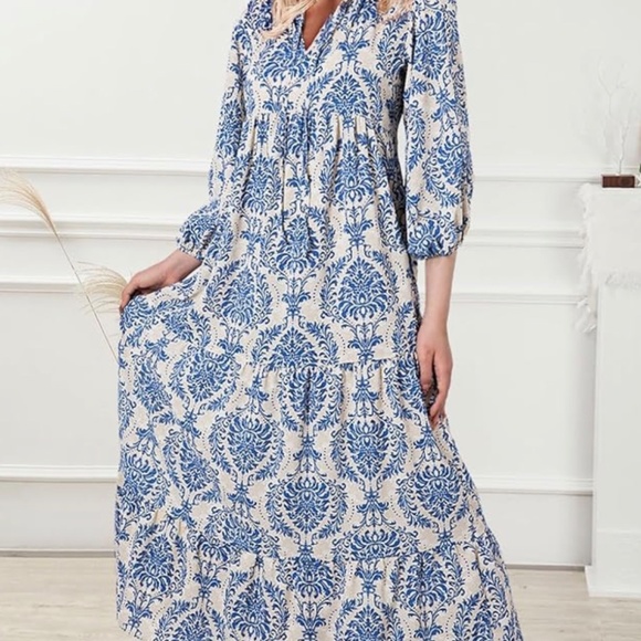 Dokotoo Blue Floral Maxi Dress, New condition - Picture 6 of 6